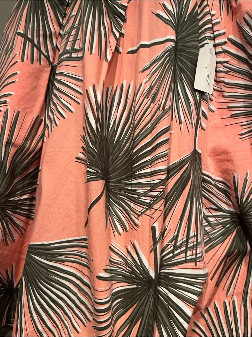 Coral Palm-Print A-Line Skirt - Women